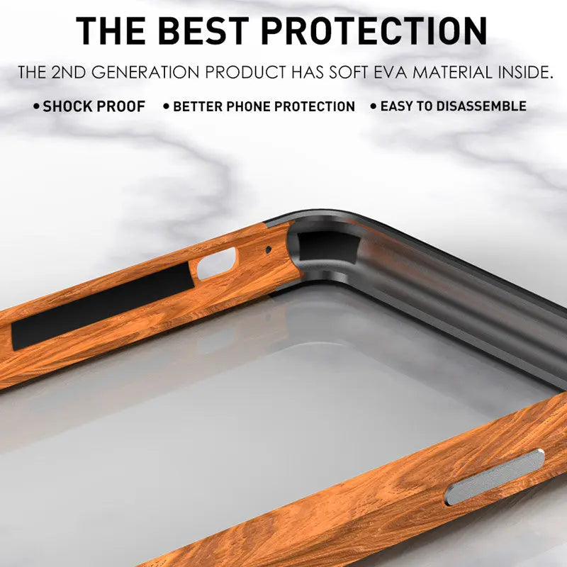 Aluminum Metal Wood Bumper Case