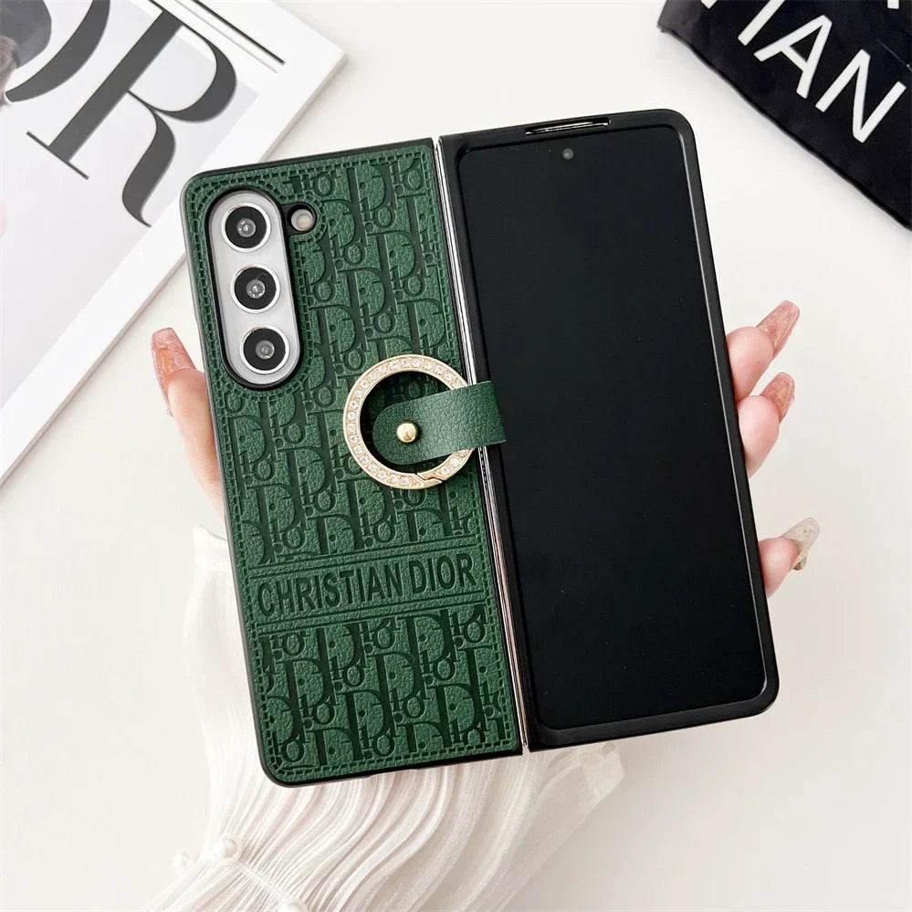 Elegant Ring Leather Case – Chic & Protective Design